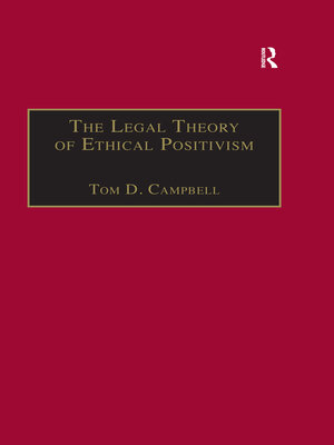 cover image of The Legal Theory of Ethical Positivism